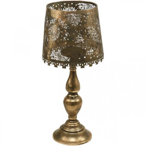 Floristik24 Lámpara de té portavelas lámpara de pie vintage metal Ø25cm H57.5cm