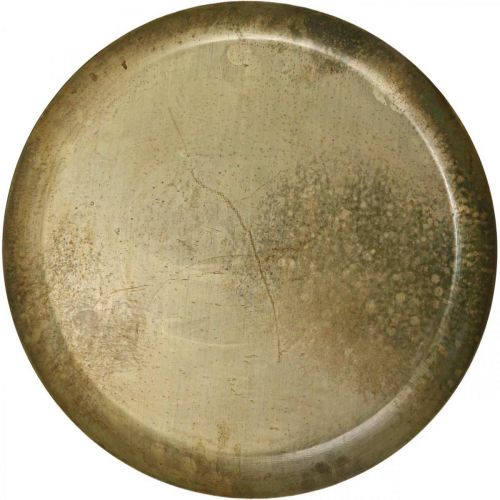 Placa decorativa aspecto latón Decoración de placa de metal Ø40cm