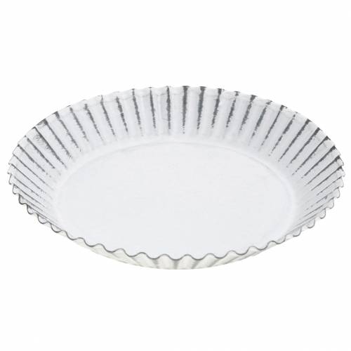 Floristik24 Plato decorativo molde para hornear zinc blanco Ø15cm H2cm