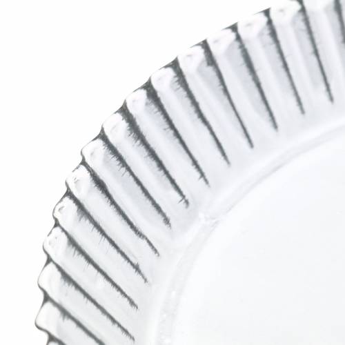 Floristik24 Plato decorativo molde para hornear zinc blanco Ø19.5cm H2cm