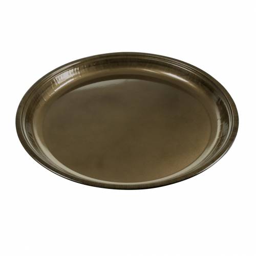Floristik24 Plato decorativo fabricado en metal bronce con efecto vidriado Ø50cm