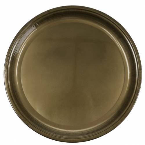 Floristik24 Plato decorativo fabricado en metal bronce con efecto vidriado Ø50cm