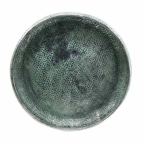 Floristik24 Cuenco decorativo plata envejecida zinc Ø40 / 50cm juego de 2