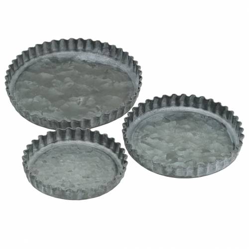 Floristik24 Plato decorativo juego de moldes para hornear zinc Ø7.8-11.5cm H1.3cm
