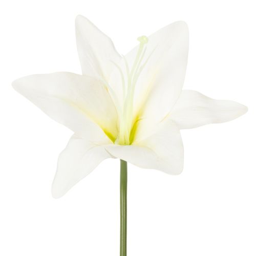 Flores artificiales de lirio tigre blanco para jarrones y arreglos florales, ramo de 6 unidades de 29 cm.