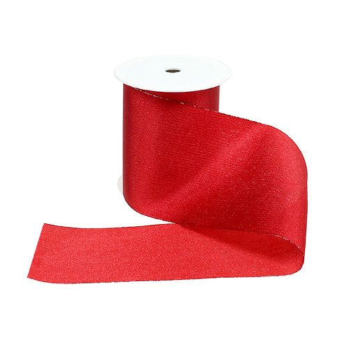 Floristik24 Cinta de mesa roja 10cm 15m