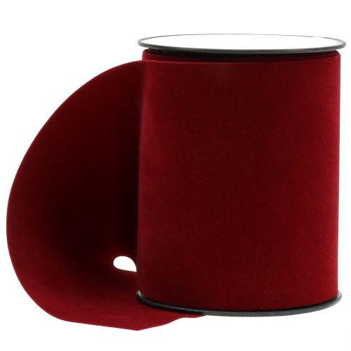 Artículo Cinta de mesa cinta de terciopelo rojo oscuro 100mm 8m