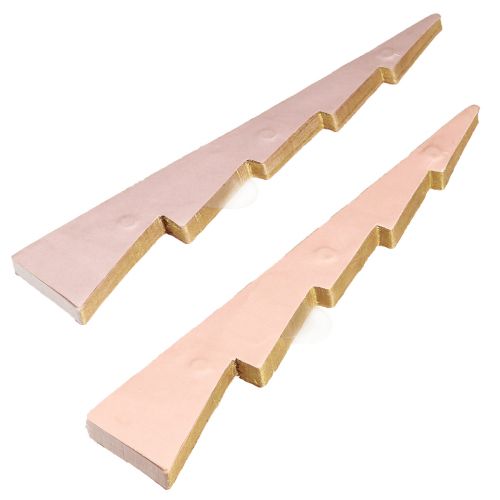 Artículo Decoración de mesa Árbol de Navidad Papel alveolar Albaricoque Dorado H30cm 2 piezas