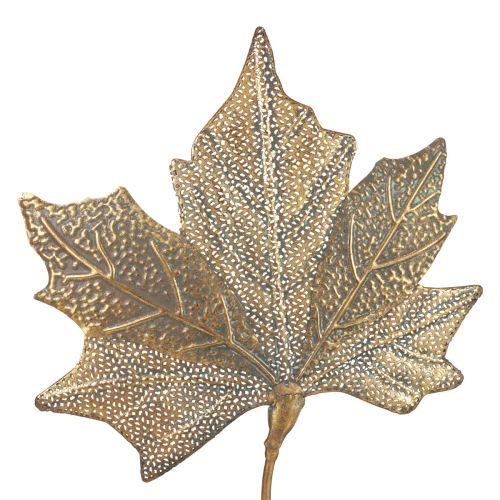 Artículo Decoración de mesa decoración de hoja de arce otoñal dorado antiguo 58cm × 39cm