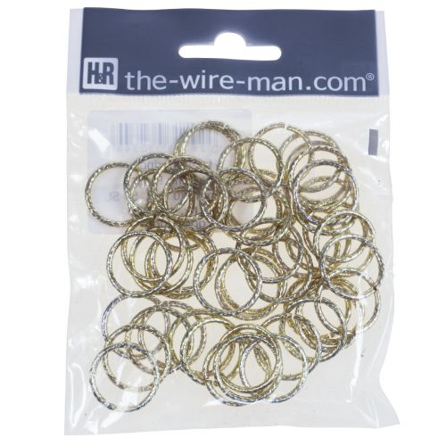 Floristik24 Decoración de mesa boda anillos de boda anillos decorativos oro Ø2cm 50 piezas