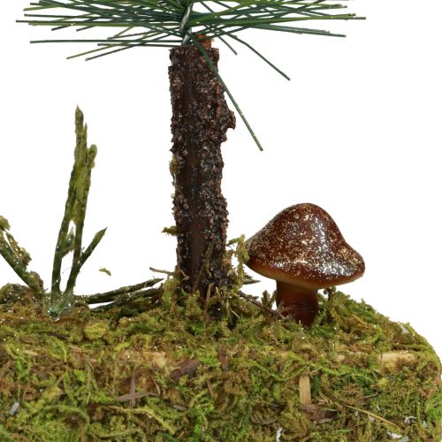Floristik24 Decoración de mesa mini abetos base de bosque de abetos artificiales 30cm