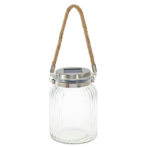 Floristik24 Decoración de mesa lámpara colgante solar para balcón blanco cálido Ø11cm H16cm