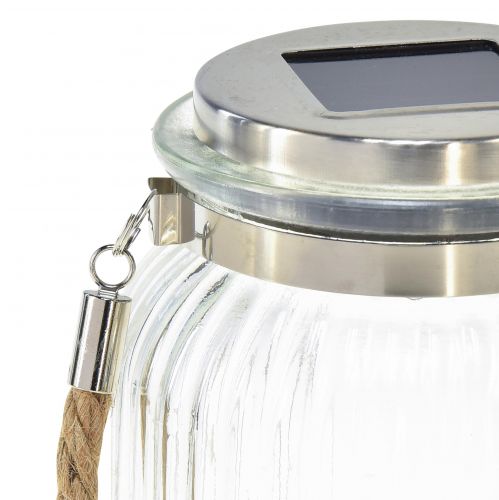 Floristik24 Decoración de mesa lámpara colgante solar para balcón blanco cálido Ø11cm H16cm