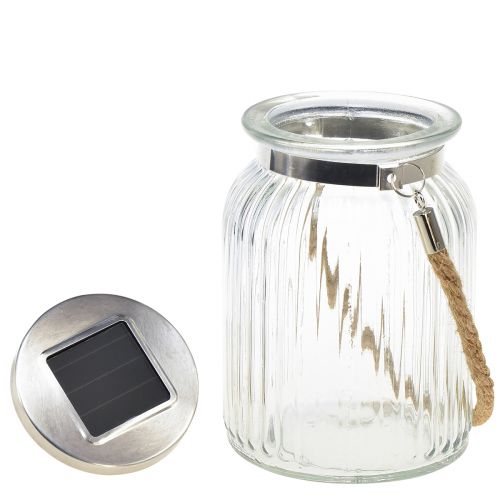 Floristik24 Decoración de mesa lámpara colgante solar para balcón blanco cálido Ø11cm H16cm