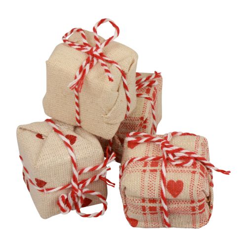 Floristik24 Decoración de mesa paquete de regalo de Navidad decoración 3,5 cm 9 piezas