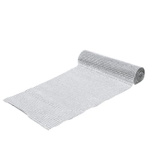 Floristik24 Camino de mesa con lentejuelas plateado claro A25cm L228cm