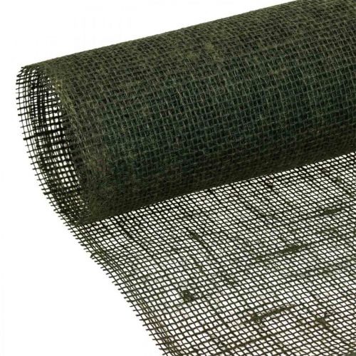 Artículo Camino de mesa yute cinta de yute cinta de mesa verde oliva AN30cm L5m