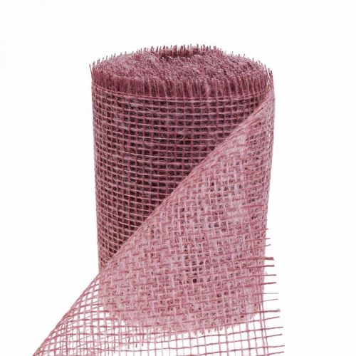 Floristik24 Camino de mesa yute cinta de yute cinta de mesa rosa AN15cm L10m