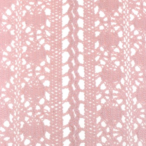 Artículo Camino de mesa crochet encaje rosa 30cm x 140cm