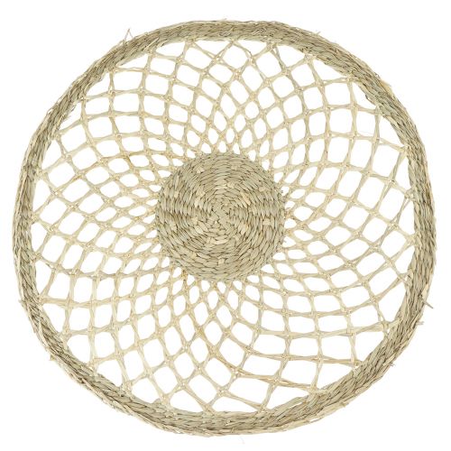Floristik24 Mantel individual de junco marino redondo trenzado decoración de verano para la mesa Ø38cm