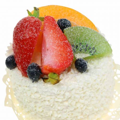 Floristik24 Tartaletas decorativas con frutas imitación comida fresa 7cm