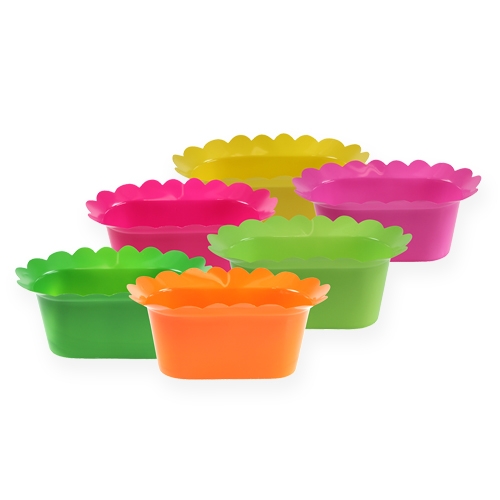 Floristik24 Maceta plastico ovalada color 23cm 10uds