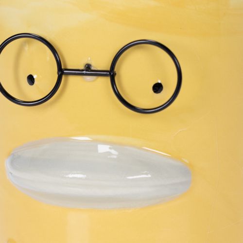 Artículo Jarrón decorativo cilíndrico de cerámica con forma de pato para un hogar elegante, 13 cm, 2 piezas