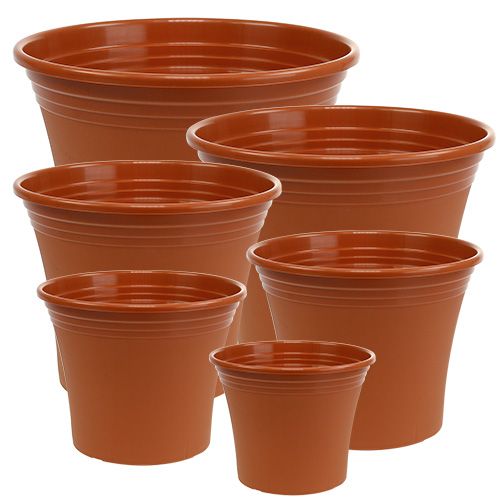 Floristik24 Maceta de terracota de plástico &quot;Irys&quot; Ø15cm - 43cm, 1pza