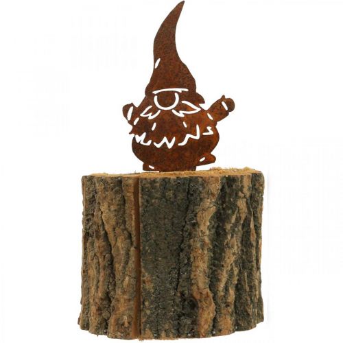 Artículo Macetero macetero de madera aspecto madera oxidado diablillo H24cm
