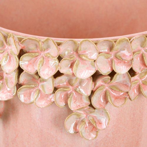 Artículo Maceta Cerámica Rosa – Elegante macetero con decoración floral Ø16cm