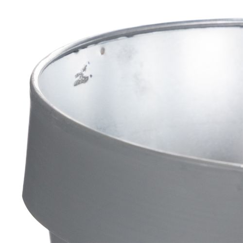 Artículo Maceta con delicado diseño de flores silvestres, uso práctico en balcón o terraza, 15 cm, 3 piezas