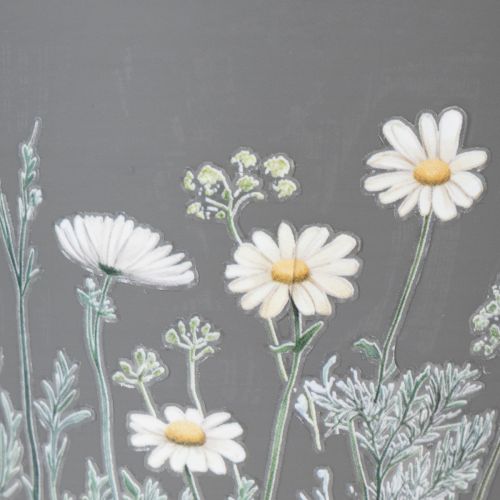 Artículo Maceta con estampado floral para decoración moderna de hogar y balcón de verano, 13 cm, 4 piezas