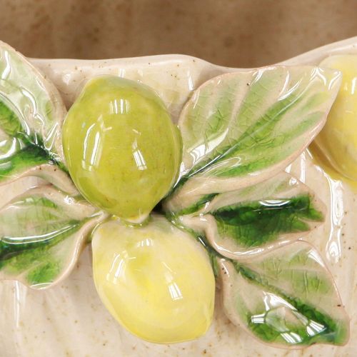 Artículo Maceta decorativa de cerámica con diseño de limones para un toque sureño Ø19,5cm