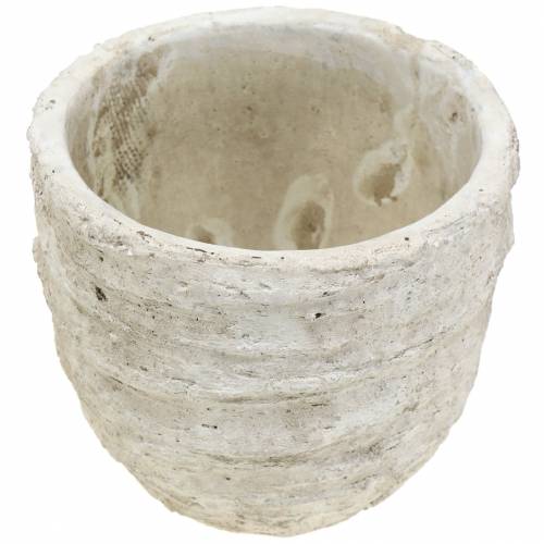 Floristik24 Macetero blanco antiguo Ø12,5cm H11cm 2pcs