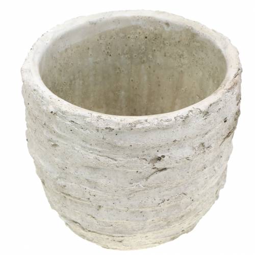 Floristik24 Macetero blanco antiguo Ø14,5cm H13cm
