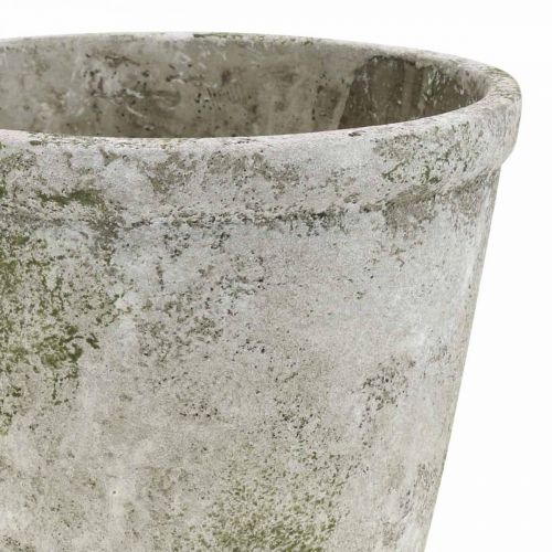 Floristik24 Macetero de aspecto antiguo con hormigón patinado Ø17.5cm H14cm