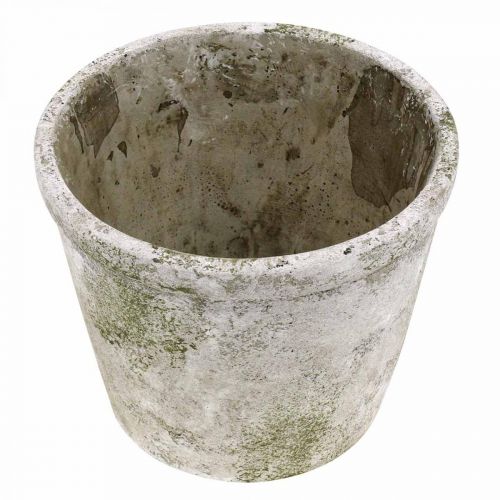 Floristik24 Macetero de aspecto antiguo con hormigón patinado Ø17.5cm H14cm