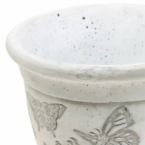 Floristik24 Macetero macetero taza con mariposas Ø12,5cm H13cm 2pcs
