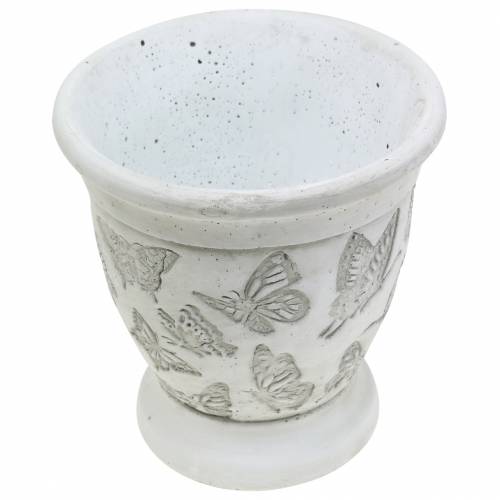Floristik24 Macetero macetero taza con mariposas Ø12,5cm H13cm 2pcs