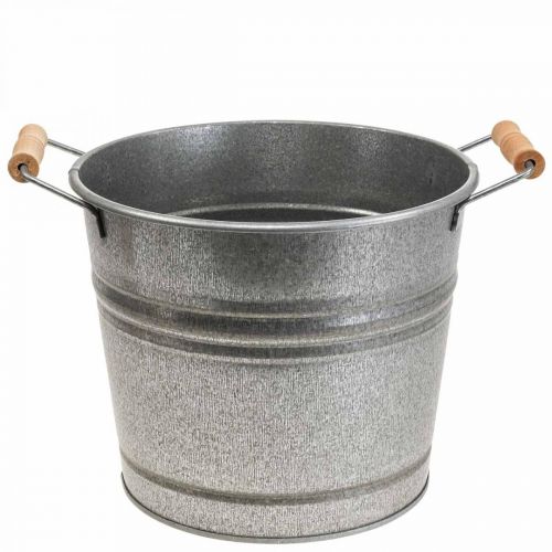 Floristik24 Macetero macetero cubo metal decorativo vintage Ø26cm H23cm