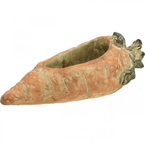 Artículo Zanahoria decorativa, decoración de hormigón para plantar, Pascua, maceta de zanahoria, decoración de primavera L28cm