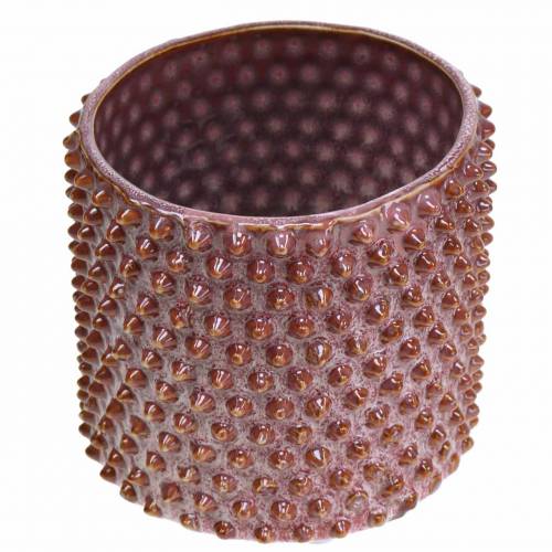 Floristik24 Jardinera rosa, blanca Ø11cm H10cm 2pcs