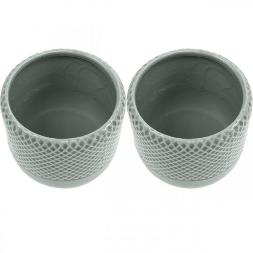 Floristik24 Macetero trenzado, macetero de cerámica, macetero de cerámica Ø16cm 2uds