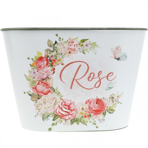 Artículo Jardinera, macetero decorativo de rosas, florero L19cm H12.5cm