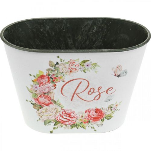 Artículo Jardinera, macetero decorativo de rosas, florero L19cm H12.5cm