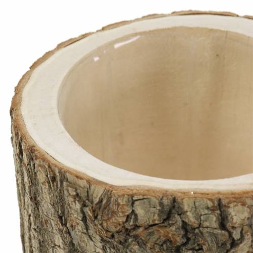 Floristik24 Macetero madera de olmo Ø11-13cm H11cm
