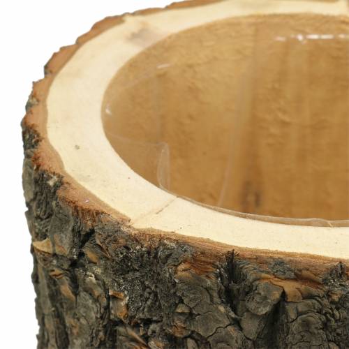 Floristik24 Macetero madera de olmo Ø16-18cm H15cm