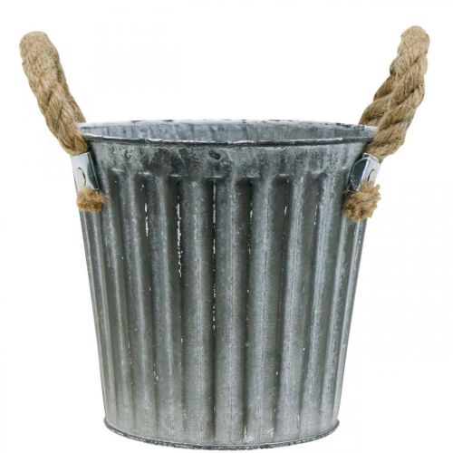 Artículo Macetero de metal, macetero decorativo con asas, macetero, macetero Ø16,5 cm
