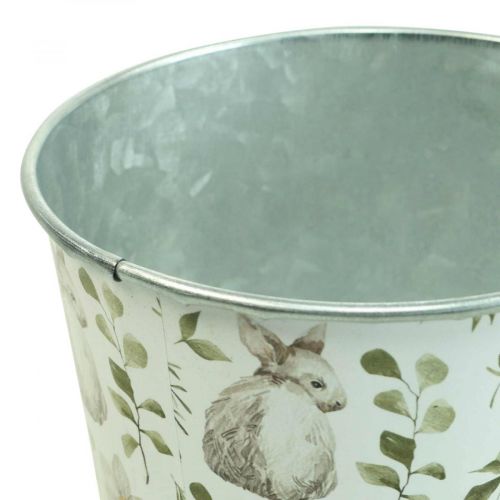 Floristik24 Macetero conejito Pascua macetero de metal Ø12cm H10.5cm