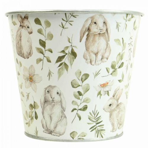 Floristik24 Macetero conejito Pascua macetero de metal Ø14cm H12.5cm